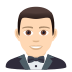 🤵🏻‍♂️ man in tuxedo: light skin tone display on JoyPixels